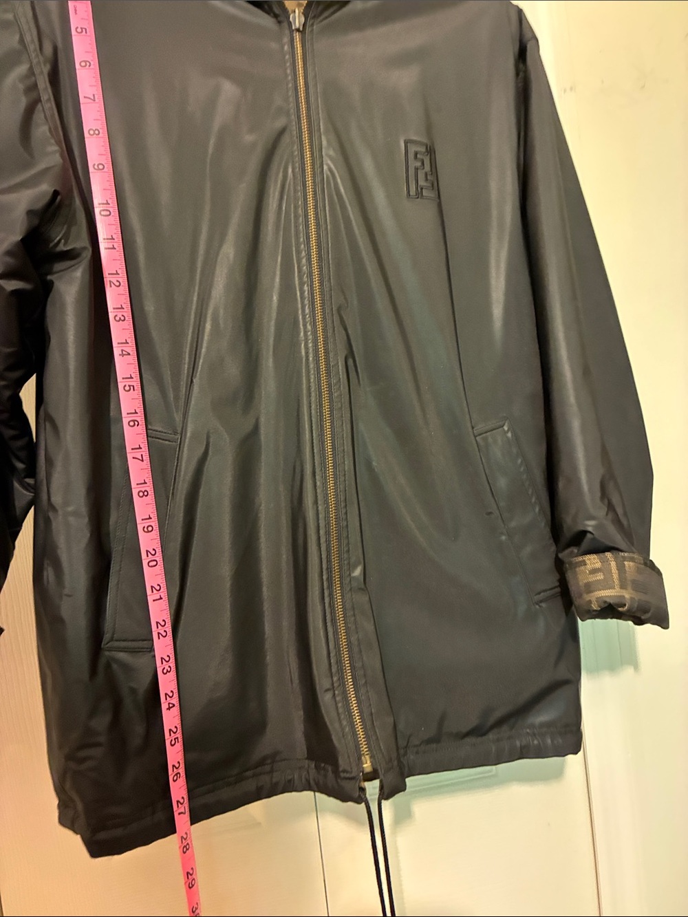Fendi Brown FF Logo Hooded Windbreaker Jacket - Picture 14 of 16